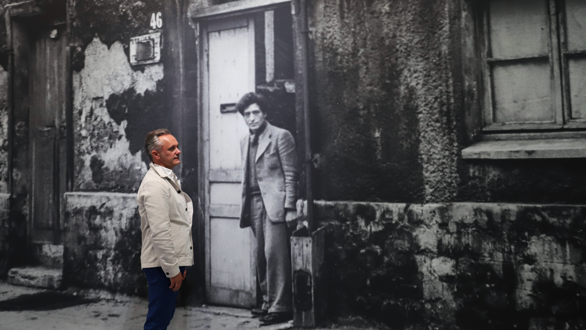© GRIMALDI FORUM MONACO 2021 - Expo Giacometti - 16 Jérôme Cassou rencontre Alberto Giacometti au Grimaldi Forum